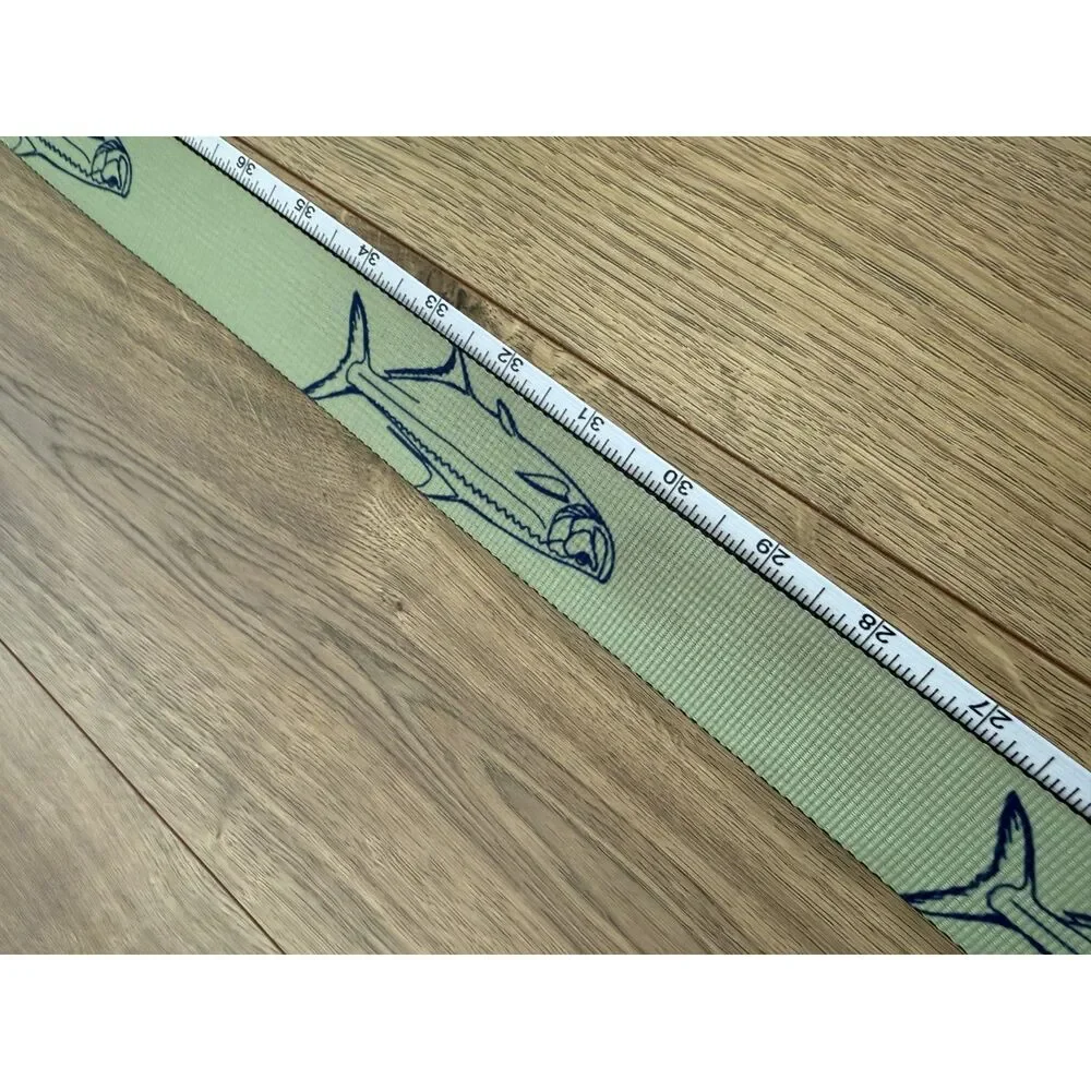 TRUE FLIES thomas bates Green blue fish belt silver double ring fishing weave